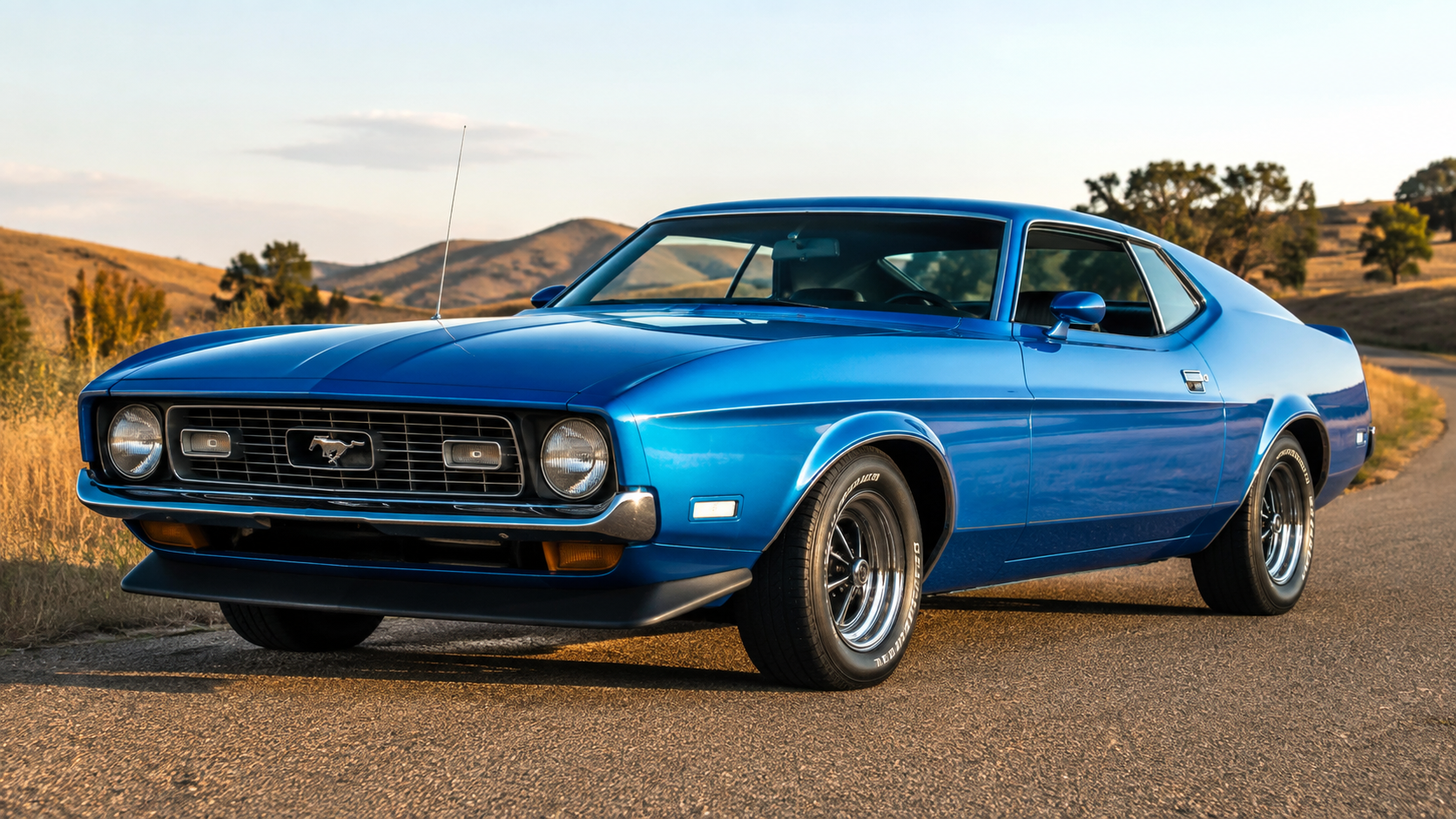 1971 Ford Mustang SportsRoof front three-quarter view